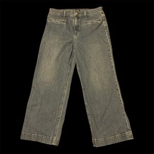 J Crew Wide Leg Blue Jeans